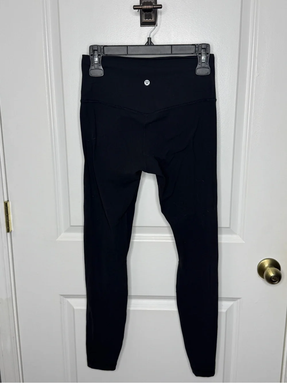 Lululemon Sz 8 Black High-Rise Cotton Blend Tights 29” L | EUC